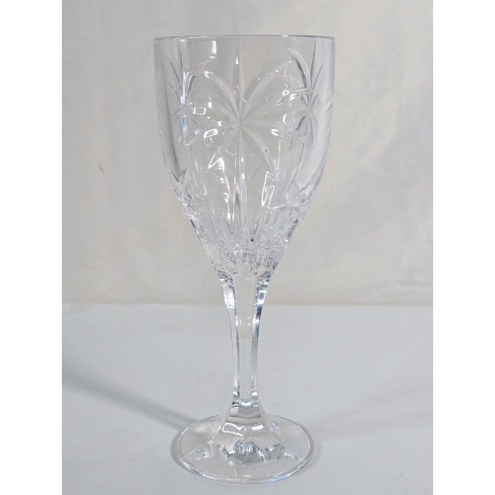 Godinger Shannon Crystal South Beach PALM TREE Wine Water Goblet Glass